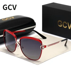 GCV Polarized Ladies Sunglasses Gradient Lens Round Square