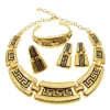 Dubai Gold Plated Woman Necklace Jewelry Set