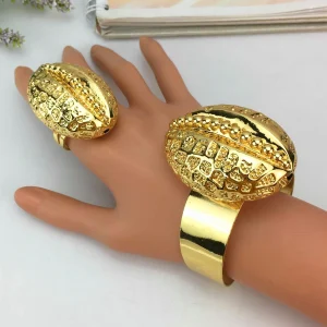 Newest Bold Bangle with Ring Brazilian Jewelry for Women