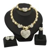Dubai 18K Gold Color Heart Jewelry Set