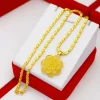 High Quality 24k Pure Gold 999 Womens Necklace 3D