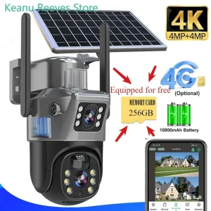 Outdoor 4K 8MP Solar CCTV Camera – 256GB Storage & Cellular Connectivity
