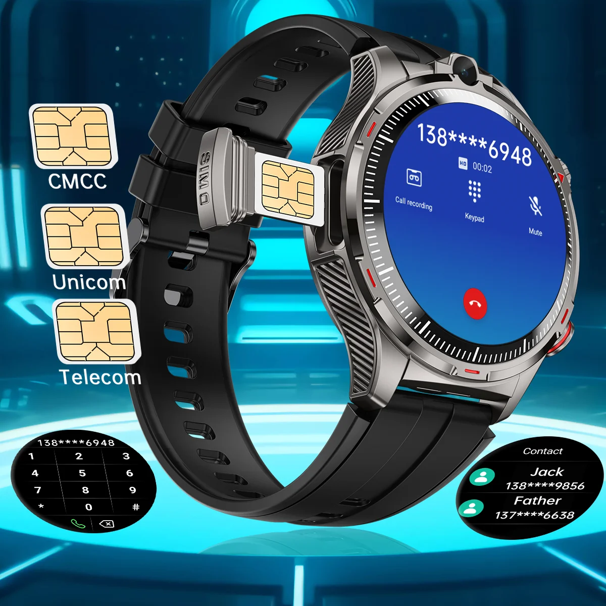Android Smart Watch 4G 8GB+128GB LW12 Calling