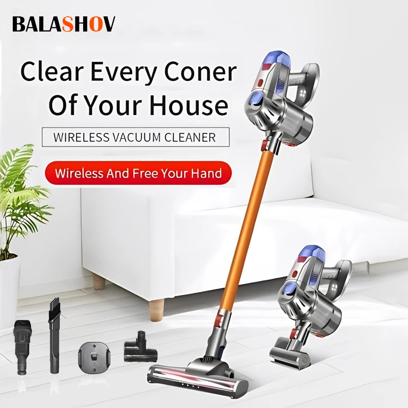 Cordless Stick Vacuum Cleaner with LED Light