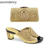 Italian Golden Ladies Shoes and Bags To Match Set