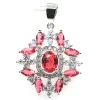 35x24mm Beautiful Pink Raspberry Rhodolite Pendant