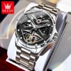 OLEVS 6655 Skeleton Fully Automatic Watch
