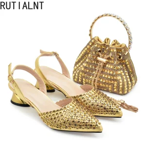 Luxury Italian Style Low Heel Shoe and matching Bag