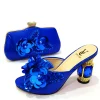 Royal Blue Color Italian Style Matching Women Shoe and Bag