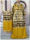 African Tie Dyed Dresses Women’s Party Abaya with Scarve