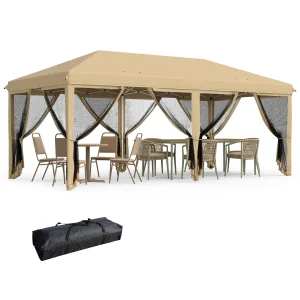 Quality 3 x 6m Pop Up Gazebo Outdoor Canopy Shelter
