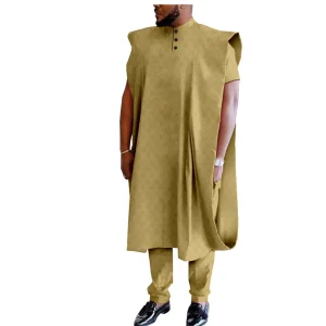 Modern African Men Agbada Outfit