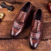 Men casual Brock Oxford retro crocodile leather shoes