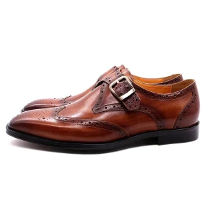 Luxury Genuine Leather Wingtip Low Hill Men’s shoe