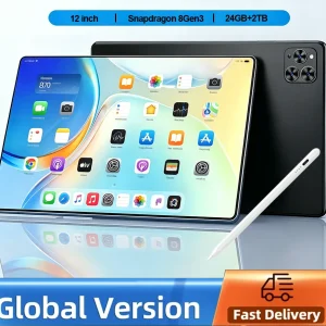 Premium 12-Inch 5G Android Tablet with Snapdragon 8 Gen 3 | 24GB RAM & 2TB Storage