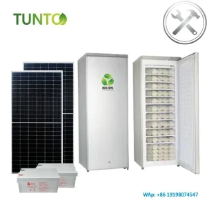 198L Solar Ice Block Making Machine, Commercial Upright Freezer with Solar Panel, 12-Hour Operation