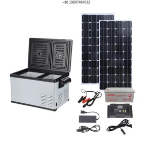 Solar-powered Dual Temperature System Camping-Car Refrigerator and Freezer
